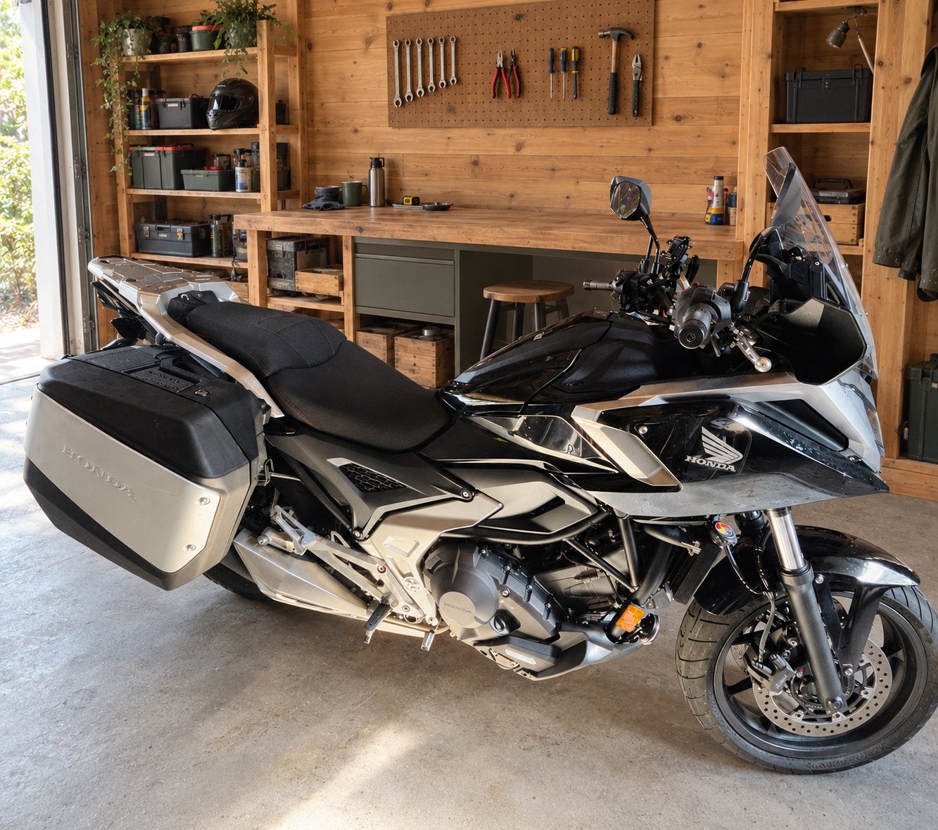 2026 2000km Honda NC750X DCT met Corbinzadel en 2 koffers, Particulier, Toermotor