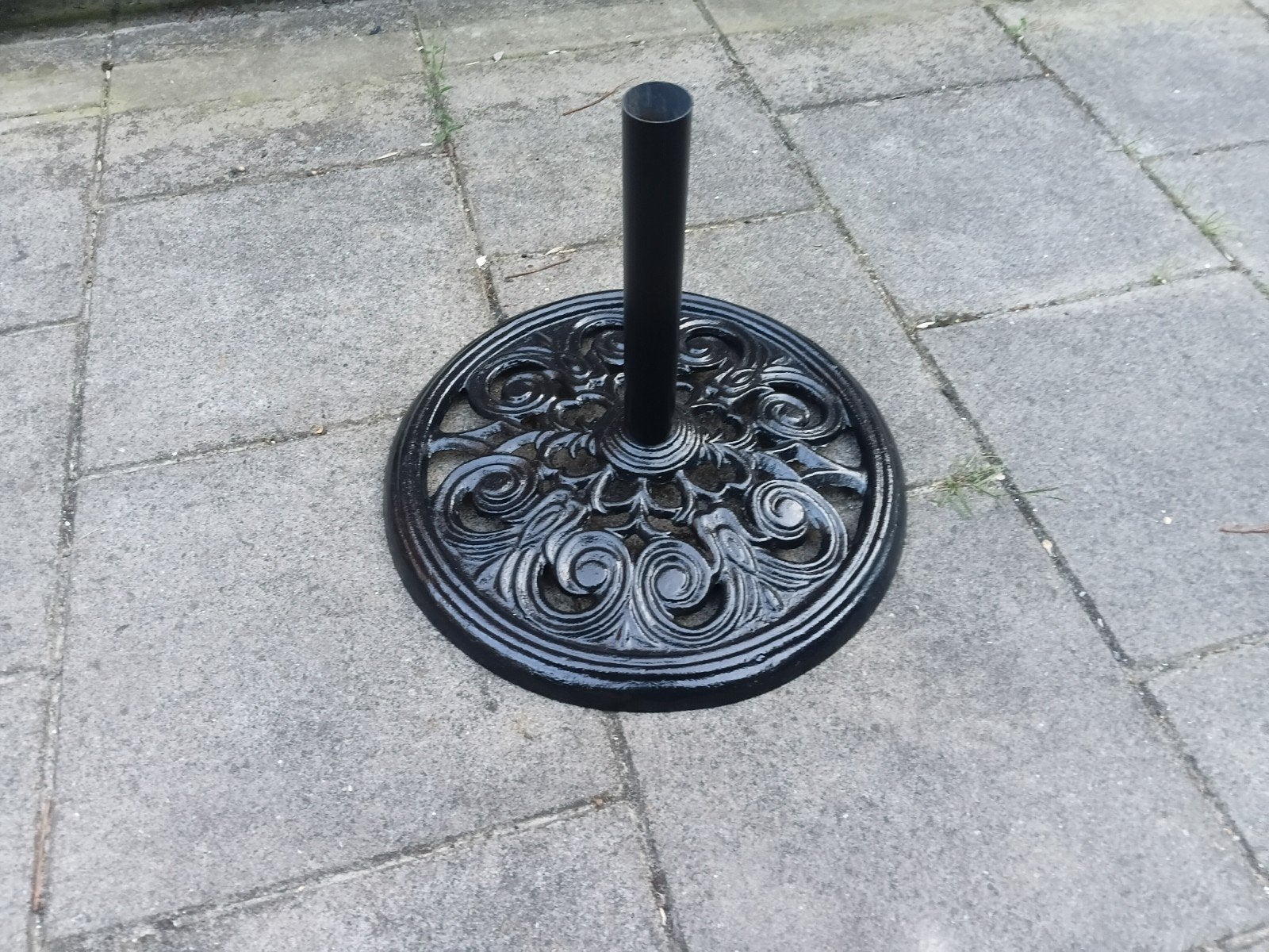 Gietijzeren Parasolvoet, Ophalen, Zo goed als nieuw, Minder dan 1 meter, Parasolvoet