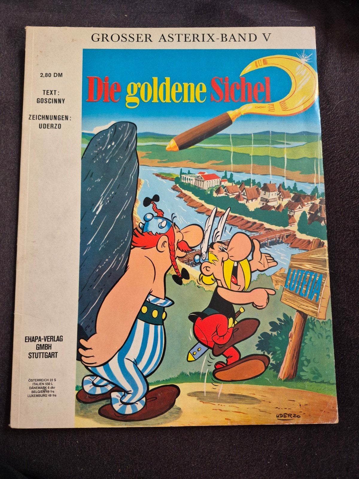 Asterix: De Gouden Sikkel - Nieuwstaat 1e druk 1970, Eén stripboek, Ophalen of Verzenden, Nieuw, René Goscinny, Albert Uderzo