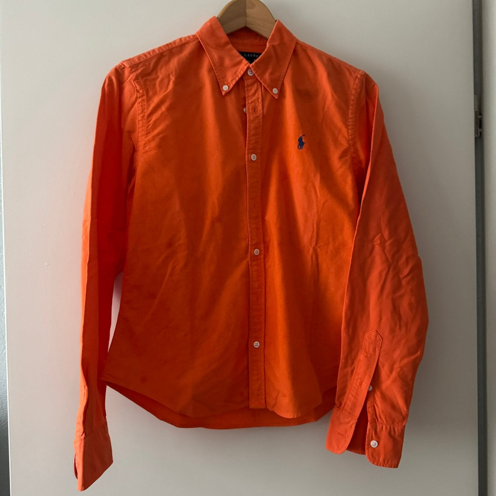 Ralph Lauren blouse oranje maat 8, Verzenden, Zo goed als nieuw, Maat 38/40 (M), Oranje