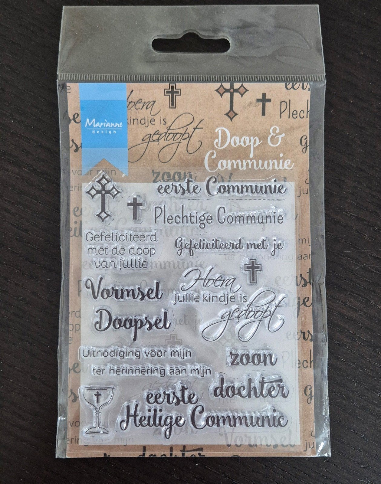 Clear stamp Doop & Communie, Hobby en Vrije tijd, Stempelen, Ophalen of Verzenden, Nieuw, Clearstamp