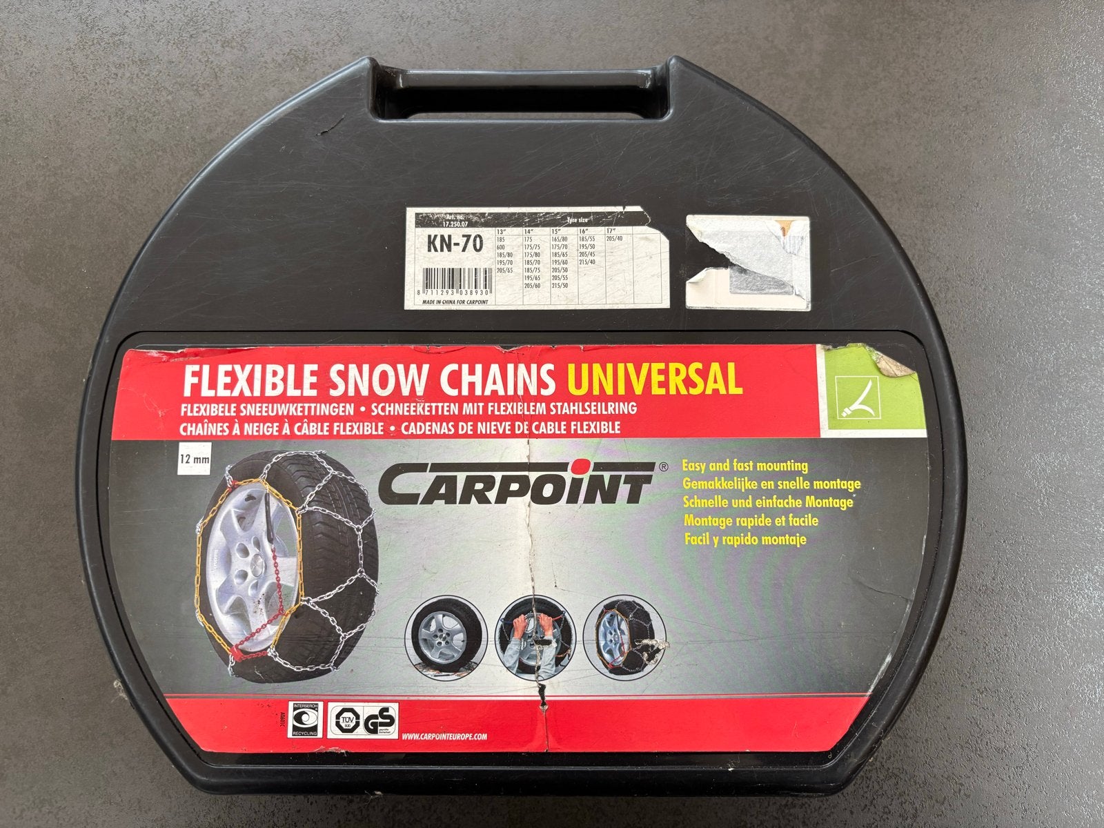 Carpoint KN-70 Universele Flexibele Sneeuwkettingen, Auto diversen, Ophalen, Gebruikt