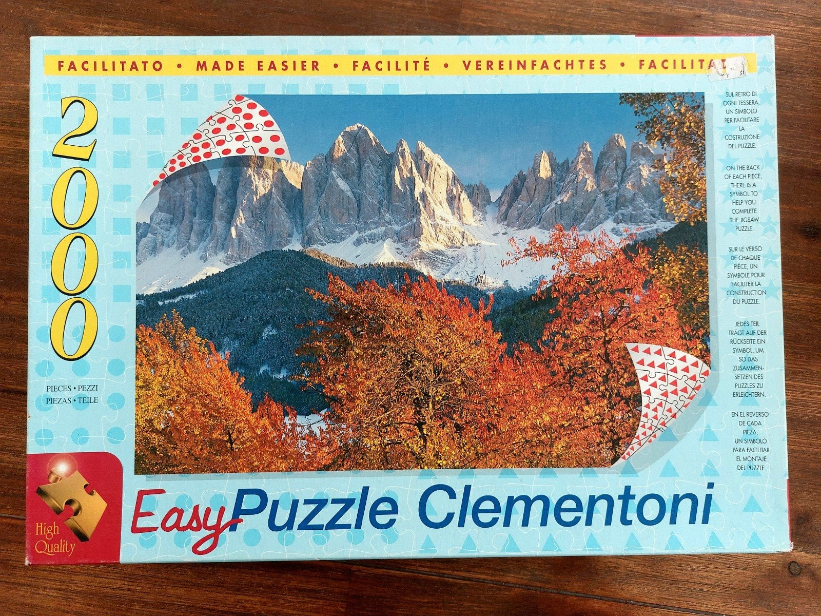 Clementoni 2000 stukjes Zuid-tirol Italië, Ophalen of Verzenden, Meer dan 1500 stukjes, Gebruikt, Legpuzzel