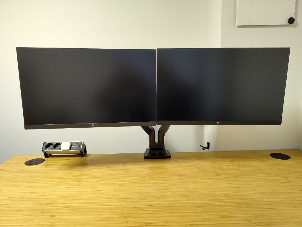 Set: HP Z24nf 24" monitor + Jarvis Dual Monitor Arm., HP EliteDisplay ., IPS, Full HD, Ophalen of Verzenden