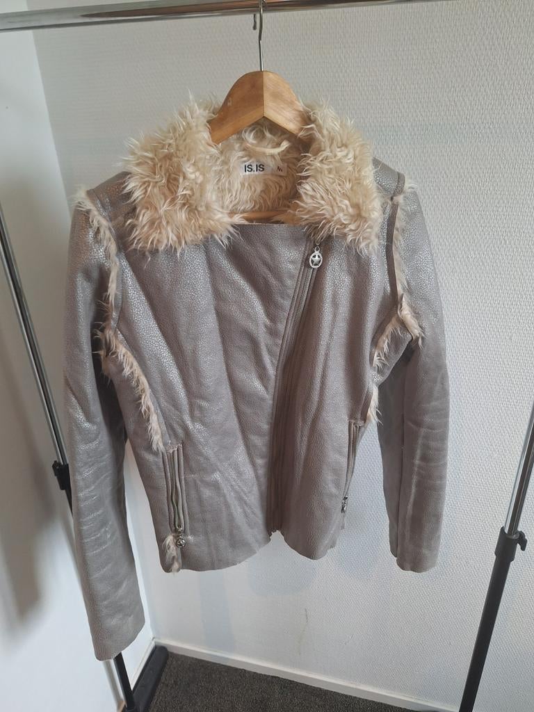 Zilveren vintage jas, Maat 38/40 (M), Overige kleuren, Ophalen of Verzenden, Zo goed als nieuw