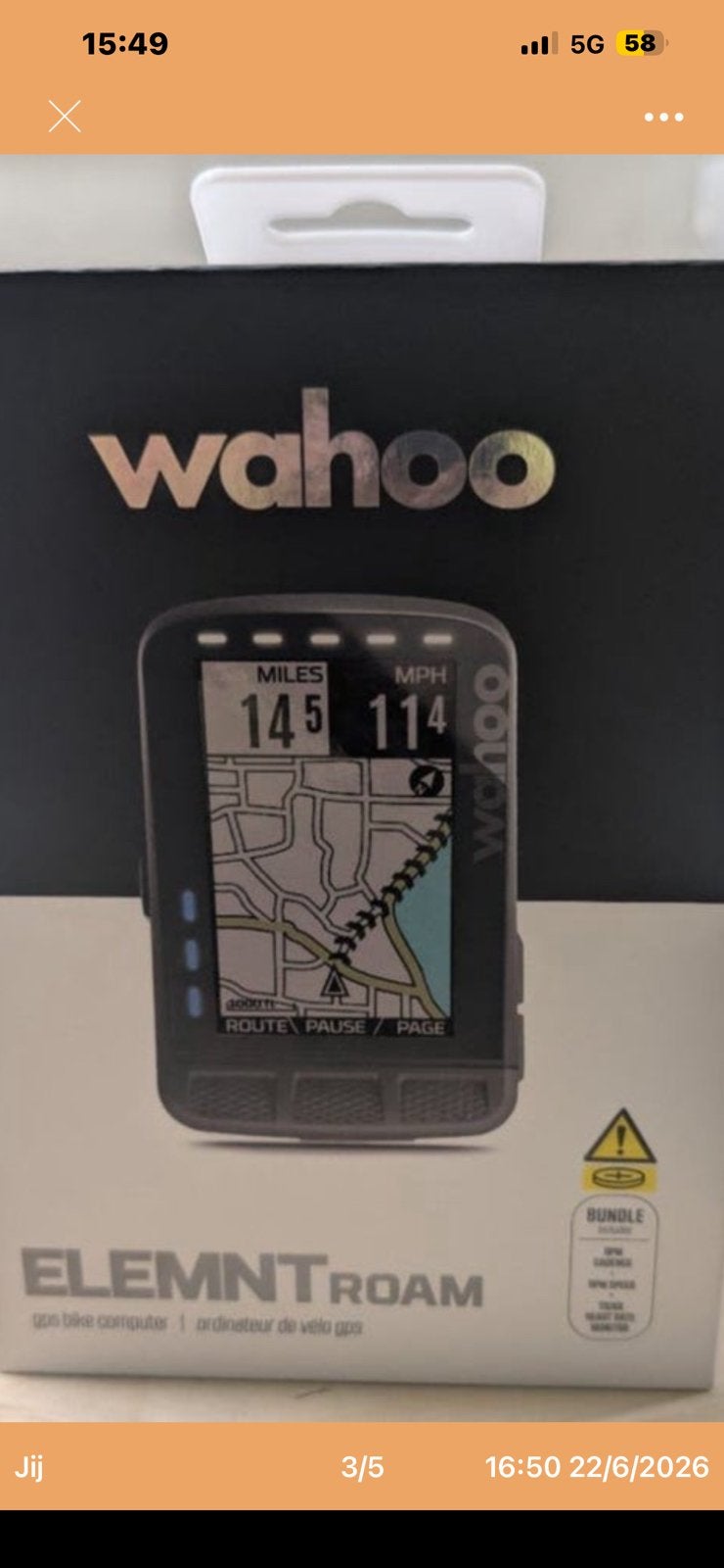 NIEUW Wahoo ELEMNT ROAM V1 bundle zie omschrijving, Ophalen of Verzenden, Draadloos, Nieuw