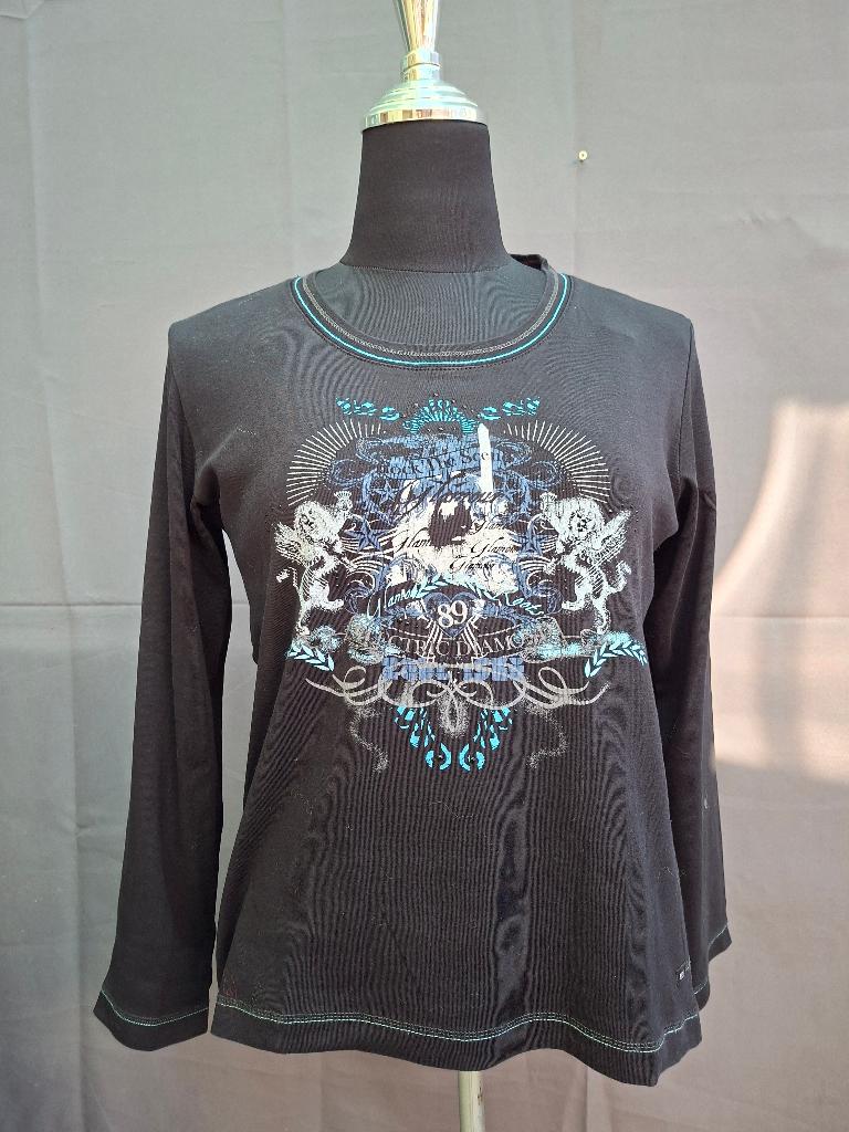 Cecil longsleeve zwart "Rock The Scene" print maat XL, Kleding | Dames, T-shirts, Anneonline, Steenbergen, Shop@wesell4u.nl, Zwart
