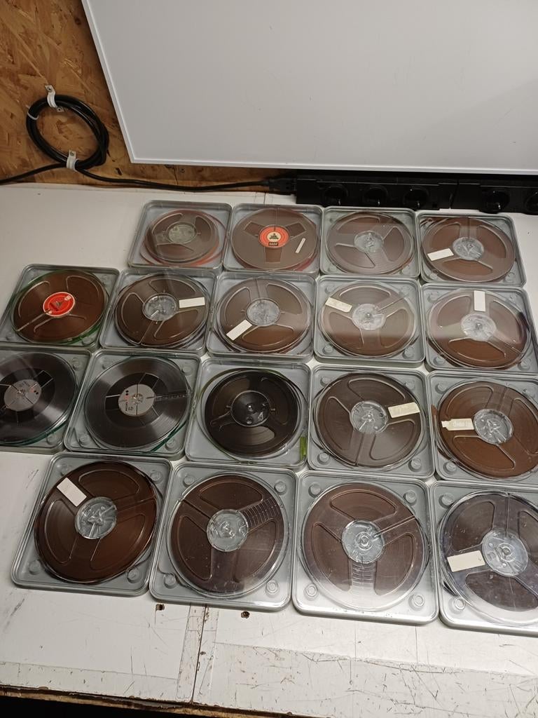 18x Bandrecorder Spoelen 15cm in Opbergboxen, Audio, Tv en Foto, Bandrecorders, Ophalen of Verzenden, Onderdeel, Met banden
