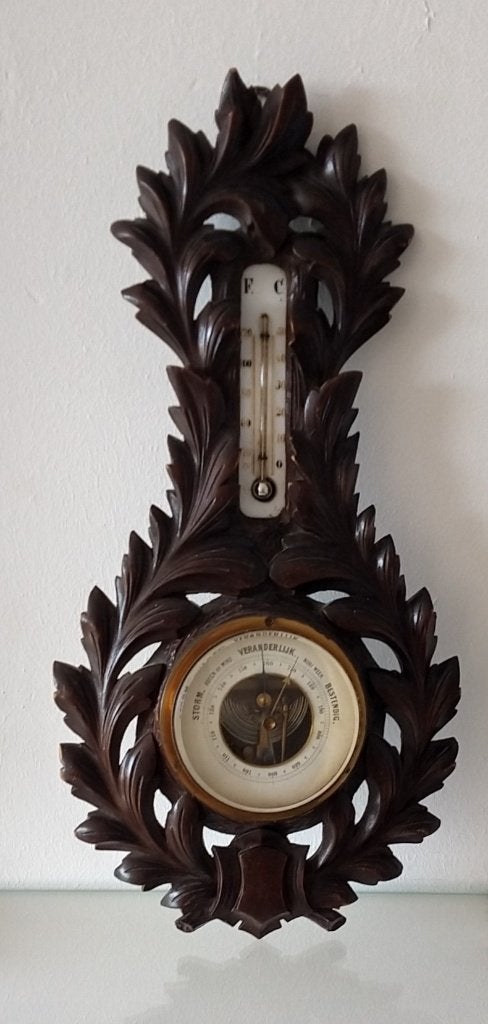 antieke barometer Heinrich Fröbel, volgnr 12, Audio, Tv en Foto, Weerstations en Barometers, Ophalen of Verzenden, Gebruikt, Barometer