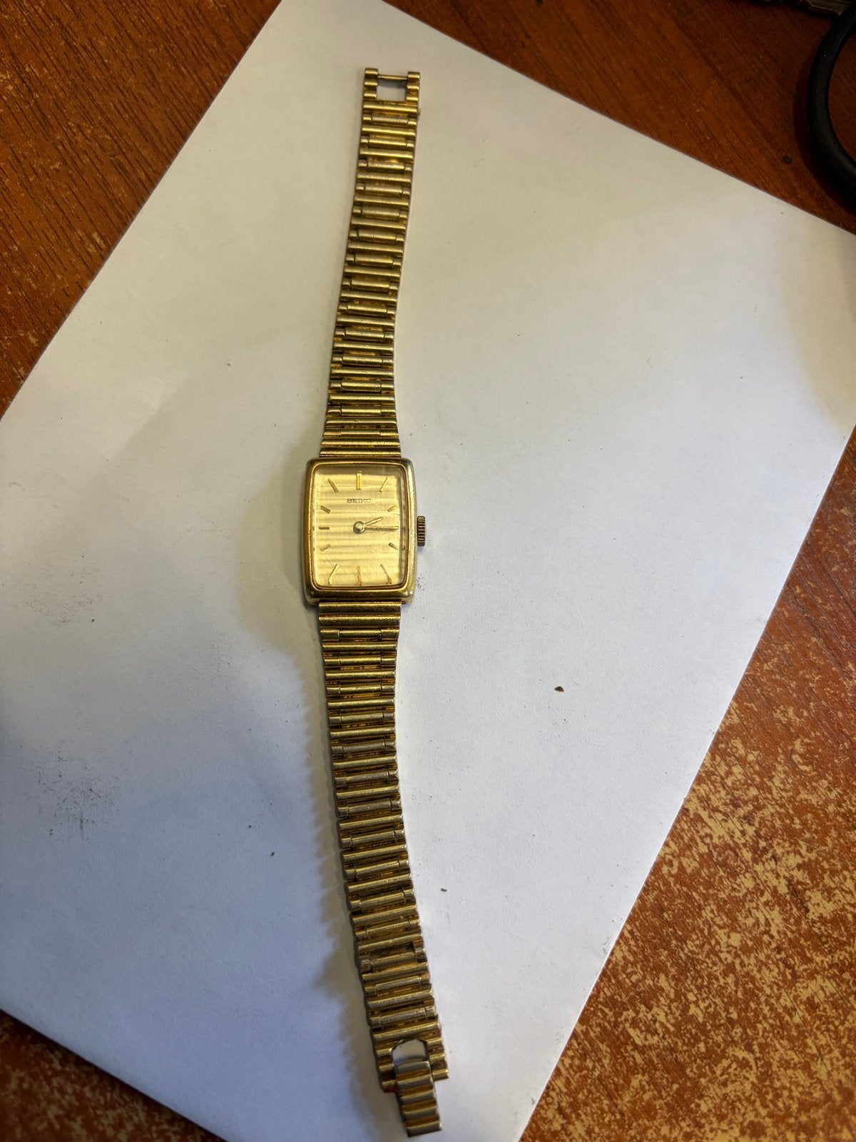 Vintage Seiko dameshorloge - Goudkleurig, Gebruikt, Geen, Polshorloge, Ophalen of Verzenden