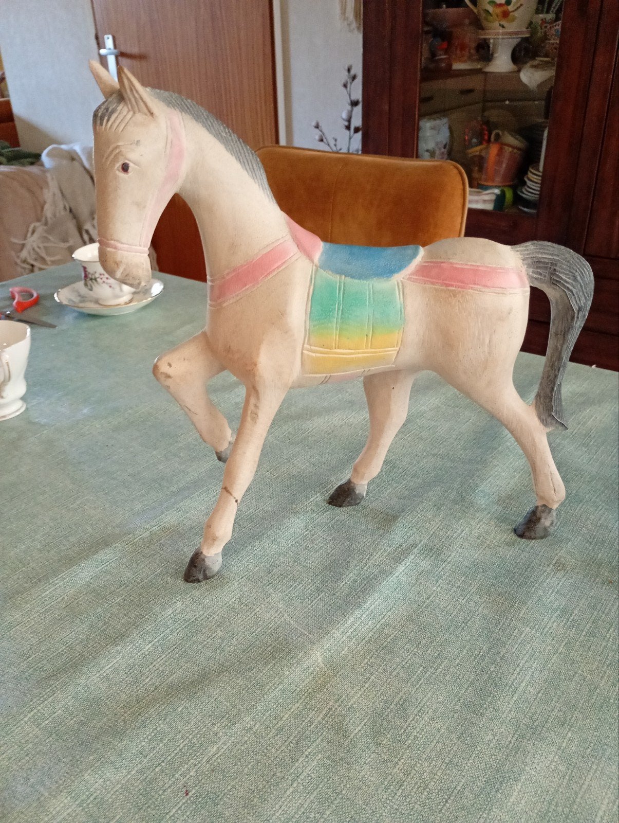 Vintage houten paard decoratie, Ophalen of Verzenden