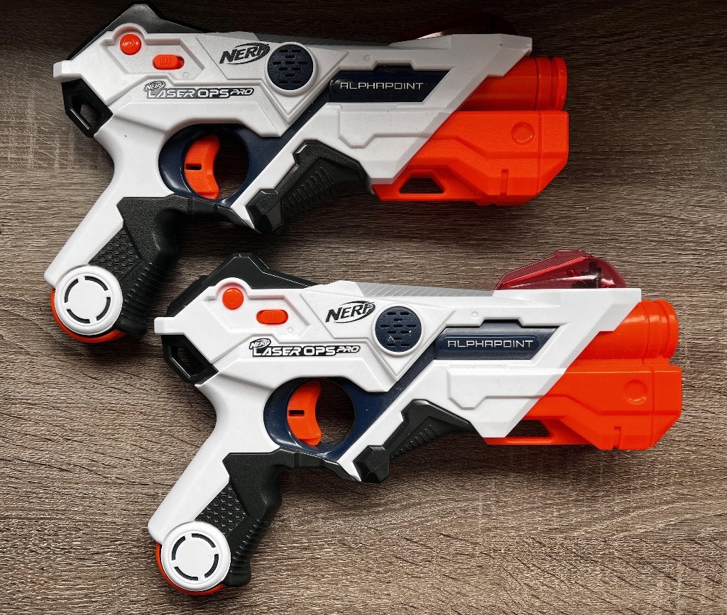 Nerf Laserguns, Ophalen of Verzenden, Gebruikt