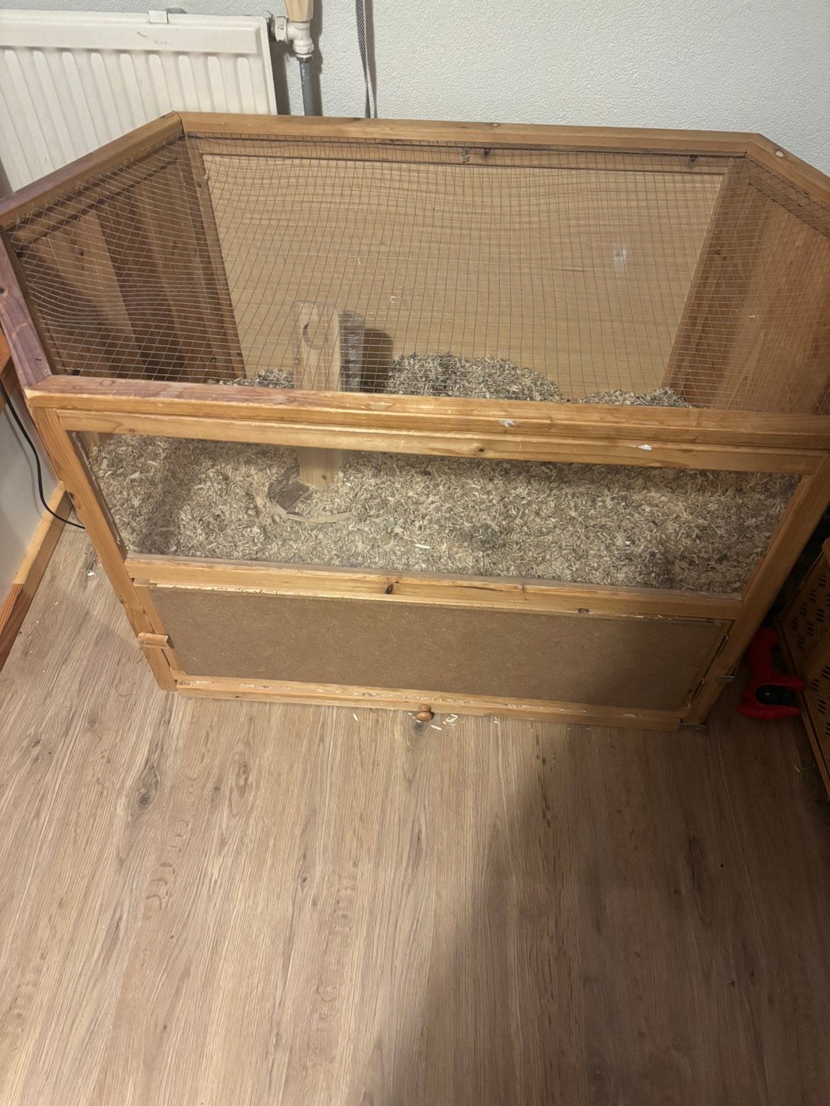 Hamster kooi hout., Dieren en Toebehoren, Ophalen, Zo goed als nieuw