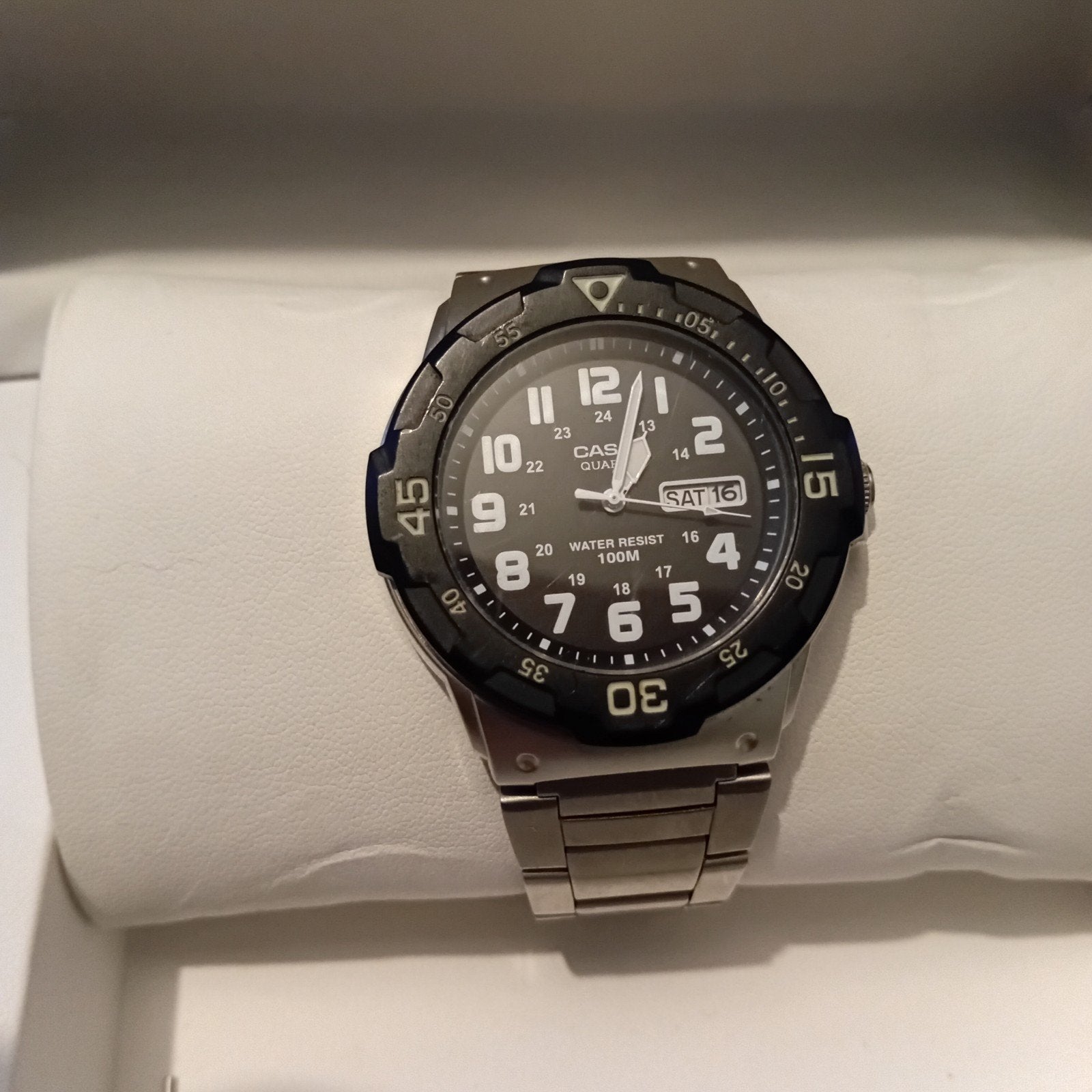 Casio Waterdicht Duikershorloge uit 2008, Sieraden, Tassen en Uiterlijk, Horloges | Heren, Gebruikt, Staal, Polshorloge, Ophalen of Verzenden