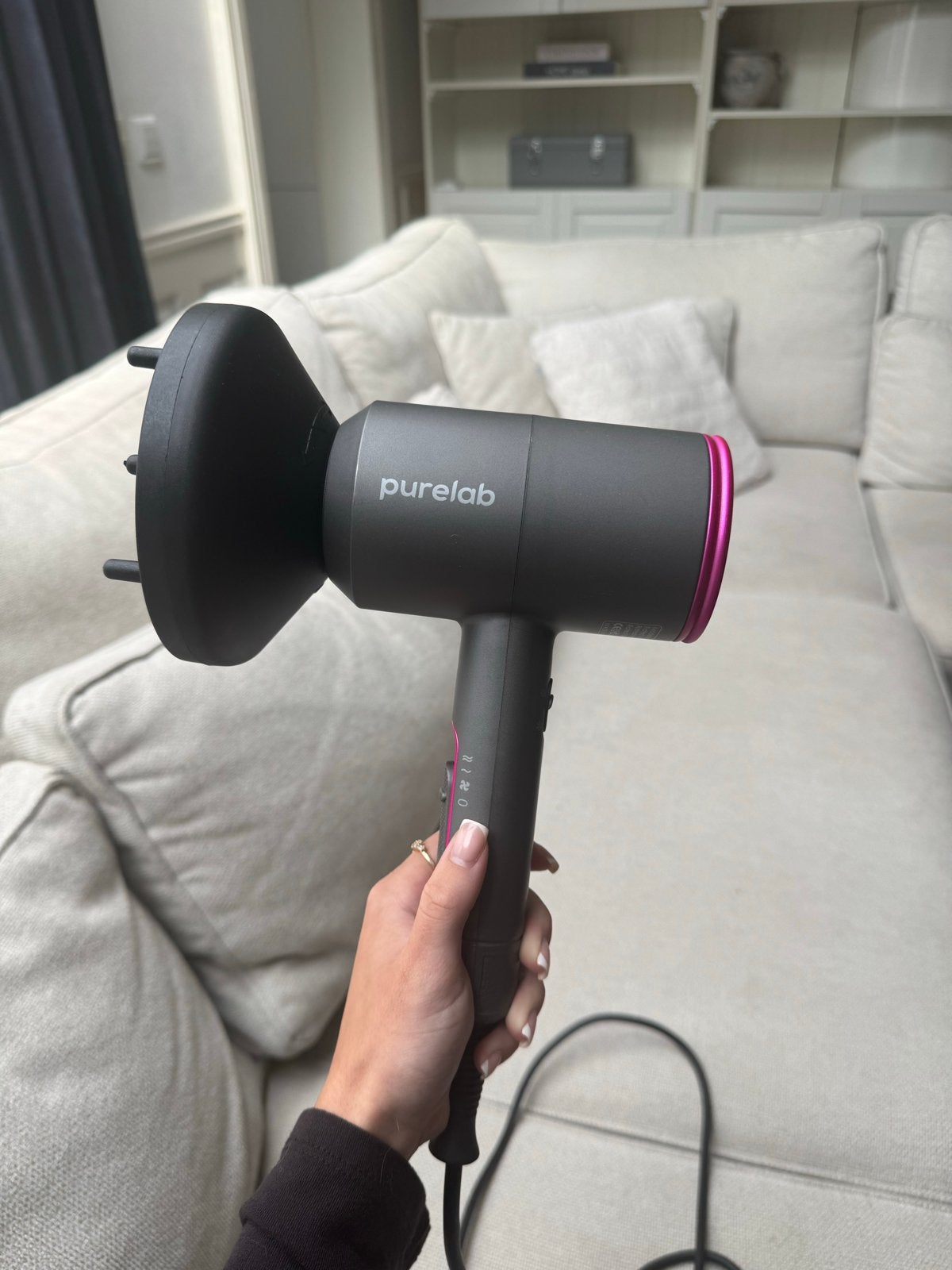 Purelab Föhn met diffuser en opzetstukken, Ophalen, Zo goed als nieuw, Haarverzorging