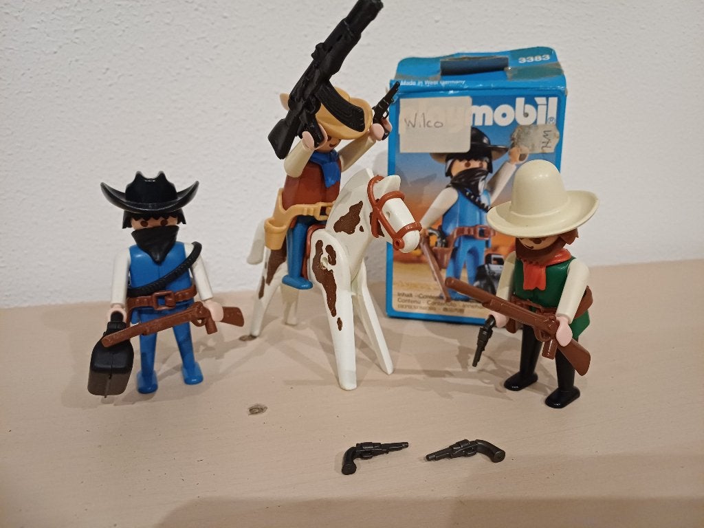 Playmobiel cowboys rovers bandieten, Gebruikt, Complete set, Ophalen of Verzenden, Country