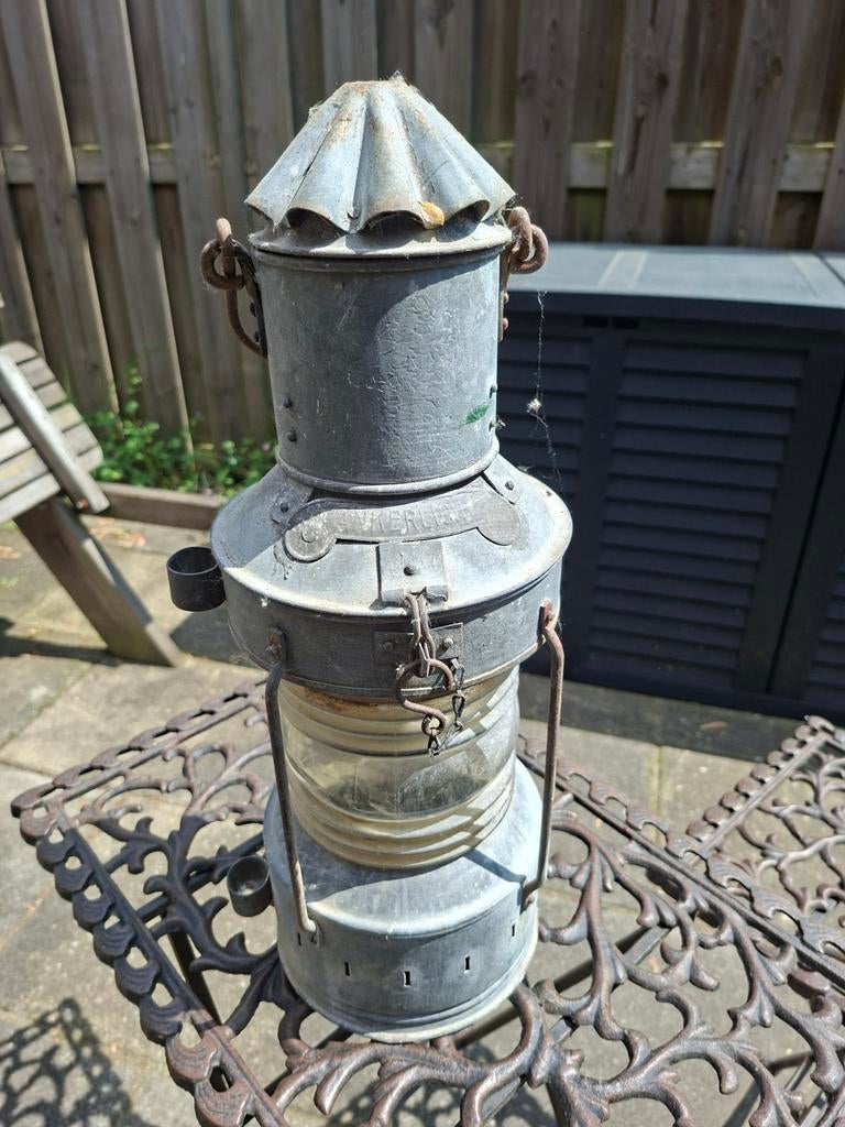 Vintage Ankerlicht / Scheepslamp - Authentiek Maritiem, Antiek en Kunst, Antiek | Lampen, Ophalen