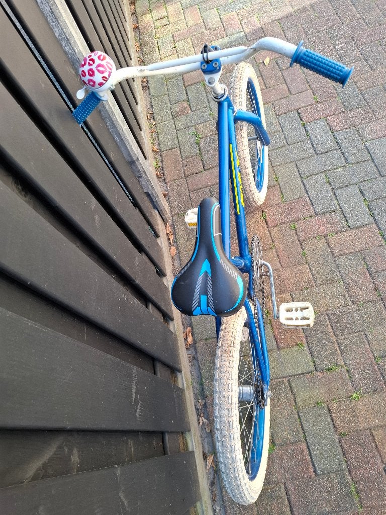Blauwe crossfiets, Ophalen, Staal, 20 tot 24 inch, Zo goed als nieuw
