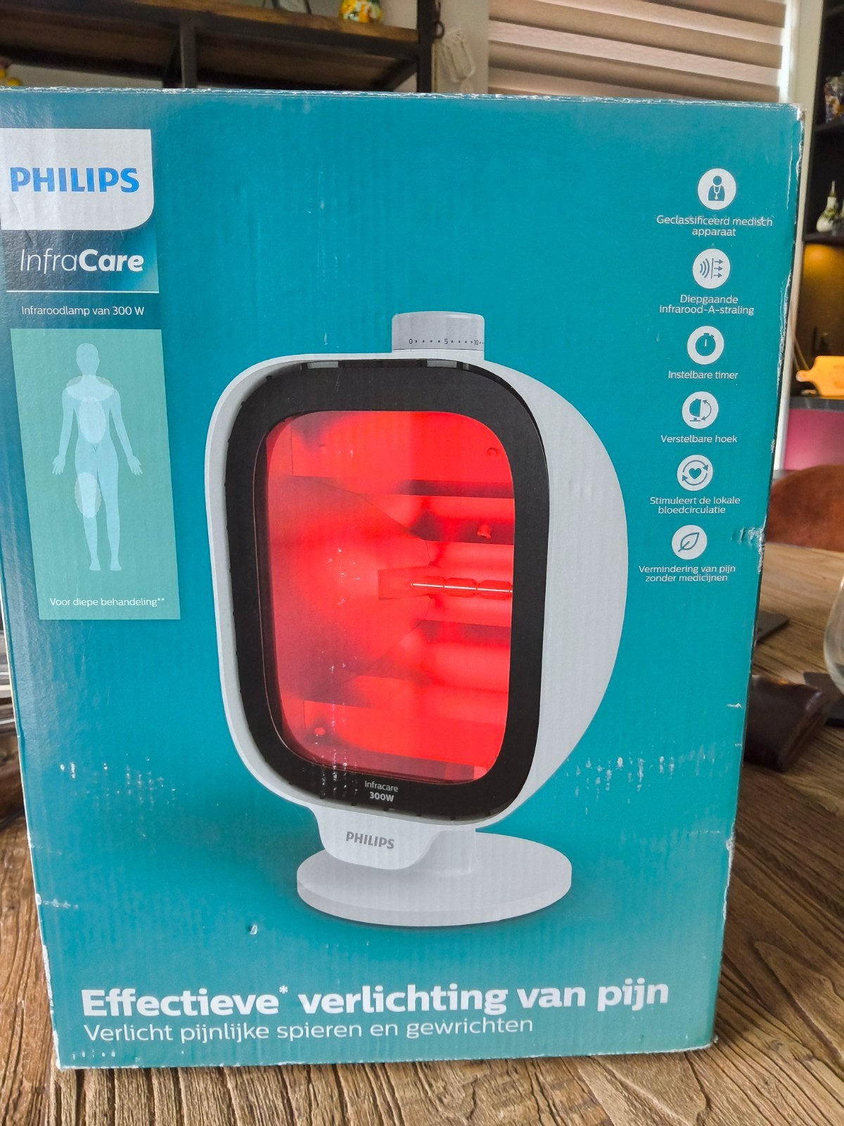 Philips InfraCare 300W Infraroodlamp voor pijnverlichting, Witgoed en Apparatuur, Persoonlijke-verzorgingsapparatuur, Ophalen of Verzenden