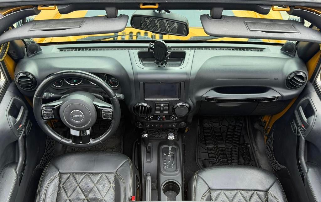 ‼️GERESERVEERD‼️ JEEP WRANGLER JK 3.6 284PK ORANGE EDITION, Auto's, Jeep, Automaat, Zwart, Stoelverwarming, Zwart