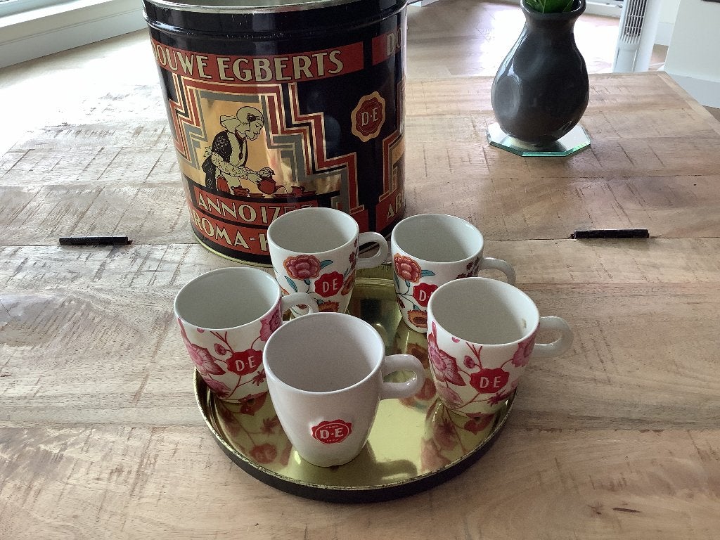 D.E. Kopjes(Hindeloopen)en DE. Blik, Ophalen of Verzenden, Zo goed als nieuw, Porselein, Kop en/of schotel