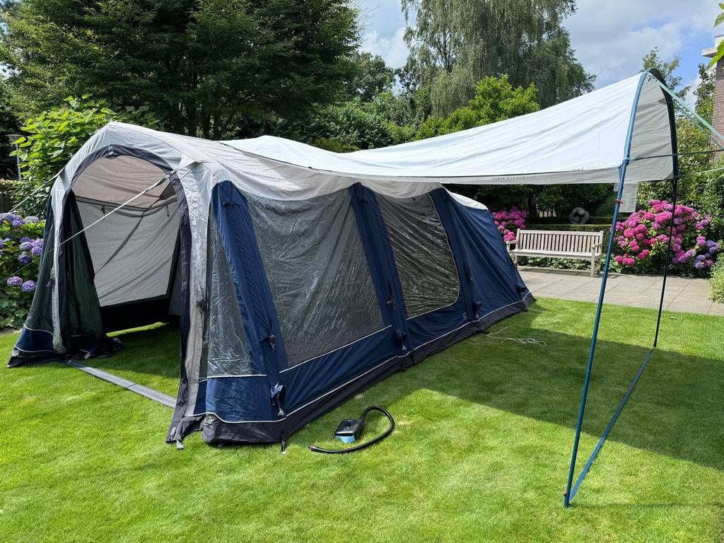 Outwell Stonelake 5ATC kampeertent opblaasbaar (5 pers.), Ophalen, Zo goed als nieuw, Tot en met 5