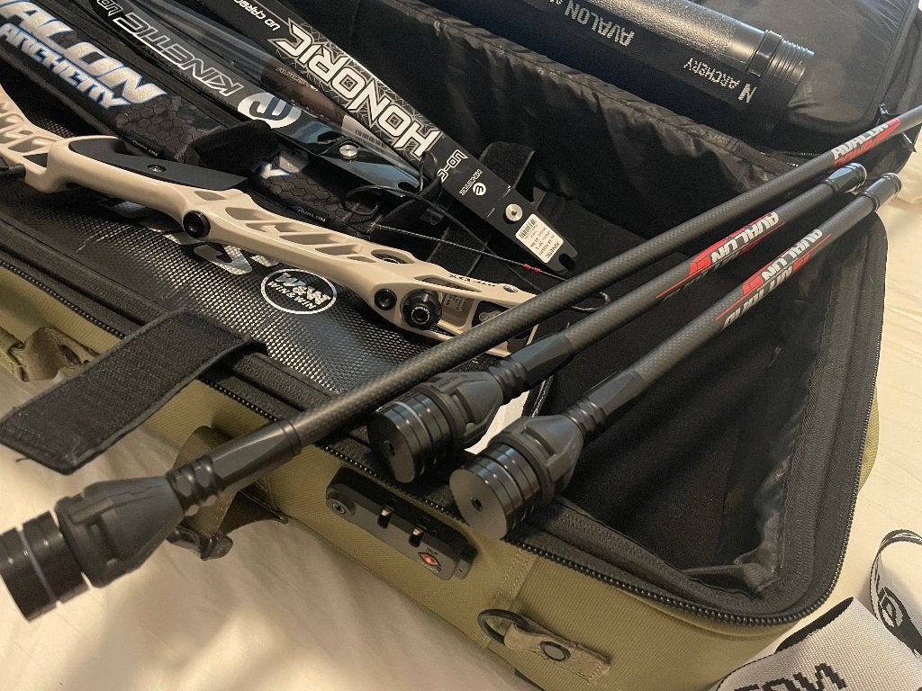 Wiawis ATF-DX complete olympic recurve set, Sport en Fitness, Handboogschieten, Ophalen, Zo goed als nieuw, Recurveboog