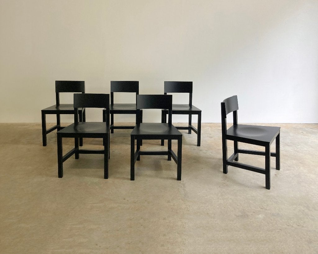 6x Lensvelt Moooi AVL Shaker stoel Atelier van Lieshout, Huis en Inrichting, Gebruikt, Molenakkerstraat 10b, Modern Design, Zwart
