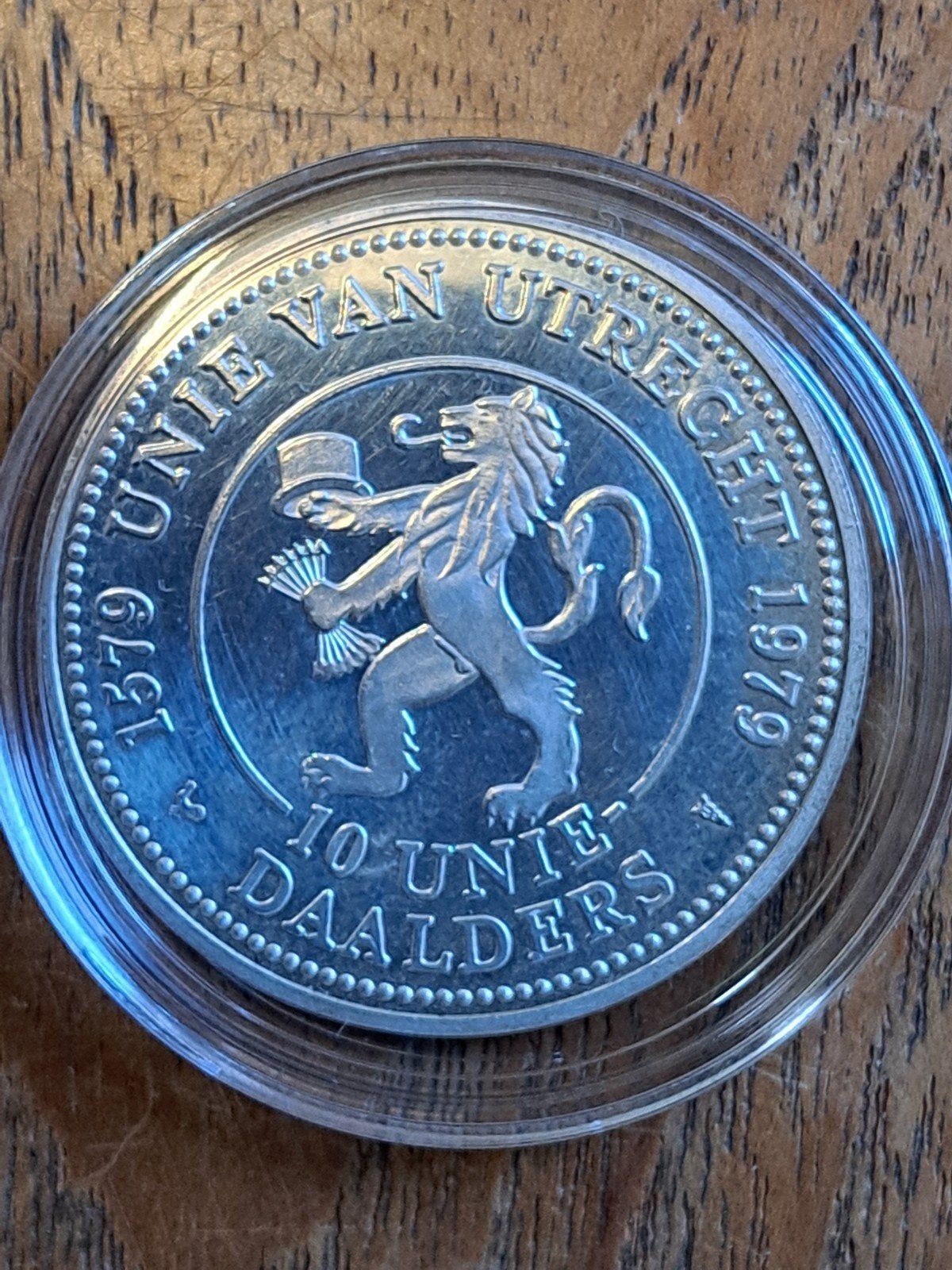 10 Uniedaalders Utrecht 1579 1979, Ophalen of Verzenden, Zilver, Nederland