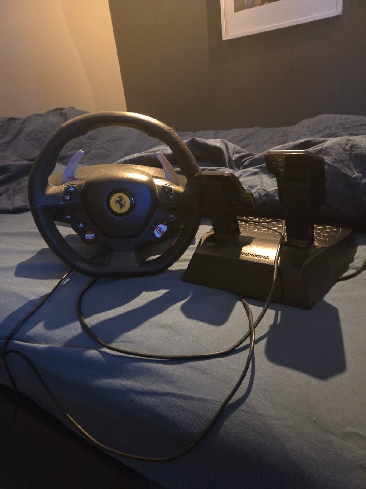 Thrustmaster Ferrari racestuur met pedalen, Racestuur, Gebruikt, Force feedback, Thrustmaster