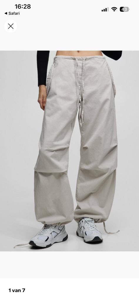 Pull & broek parachute broek cargo / maat M / zgan, Kleding | Dames, Ophalen of Verzenden, Zo goed als nieuw, Zwart, Lang