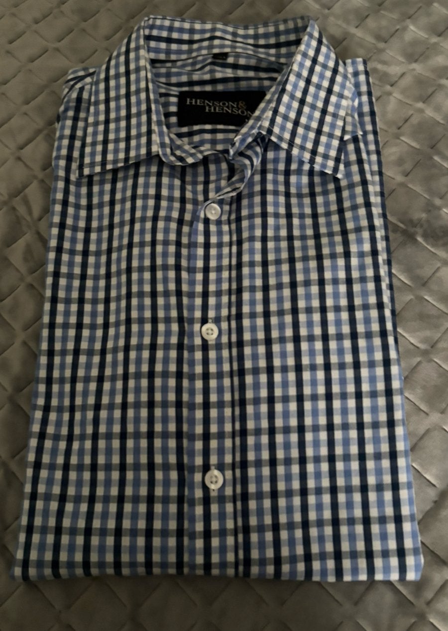 Nieuw Overhemd van Henson&Henson, Ophalen of Verzenden, Nieuw, Blauw, Halswijdte 41/42 (L)