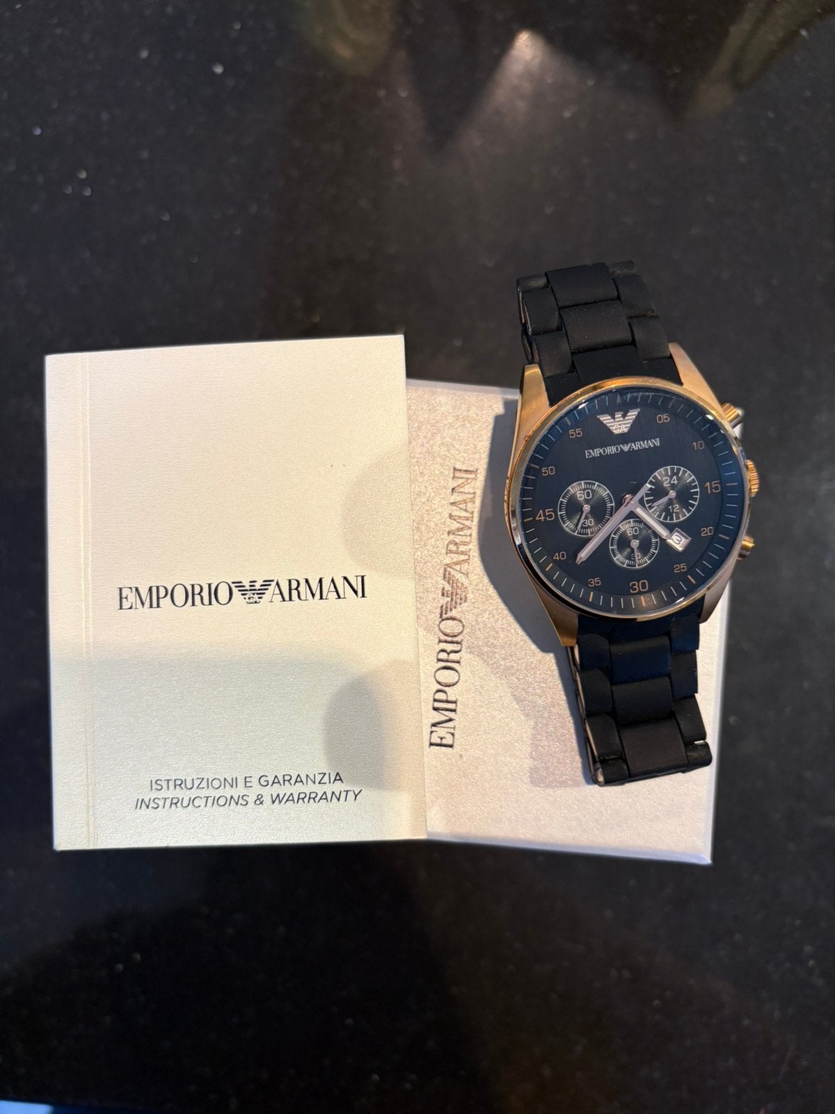 Armani horloge, Ophalen, Zo goed als nieuw, Staal, Overige merken