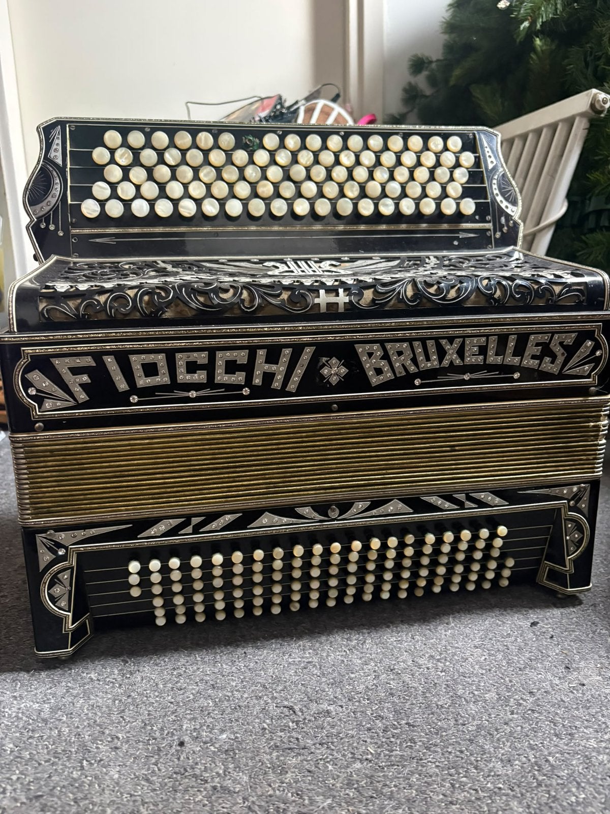 Knop accordeon Fiocchi Bruxelles, Muziek en Instrumenten, Gebruikt, Overige formaten, Knopaccordeon, Ophalen