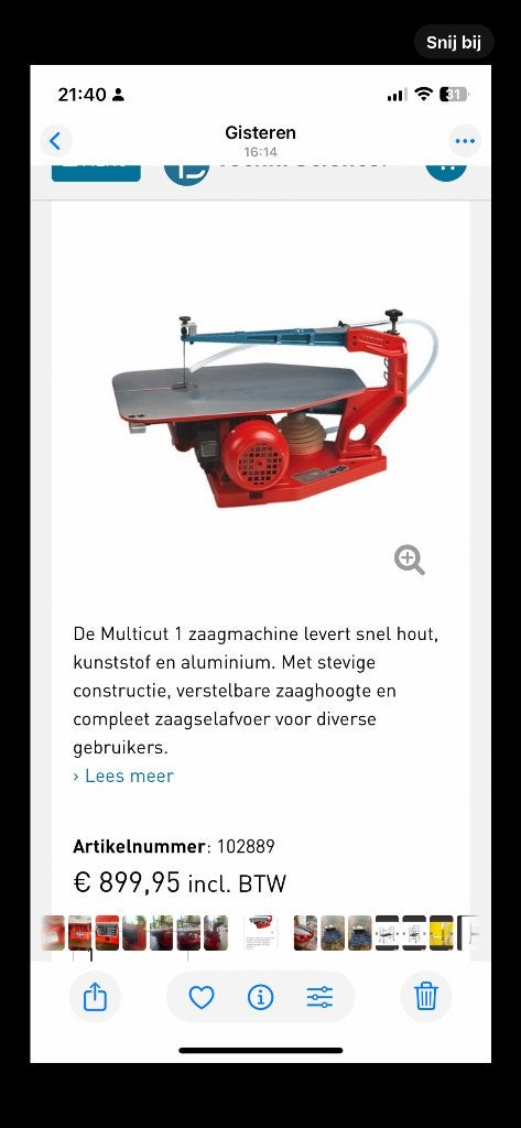 Multicut zaag, Ophalen, 70 mm of meer, Overige typen, Hegner