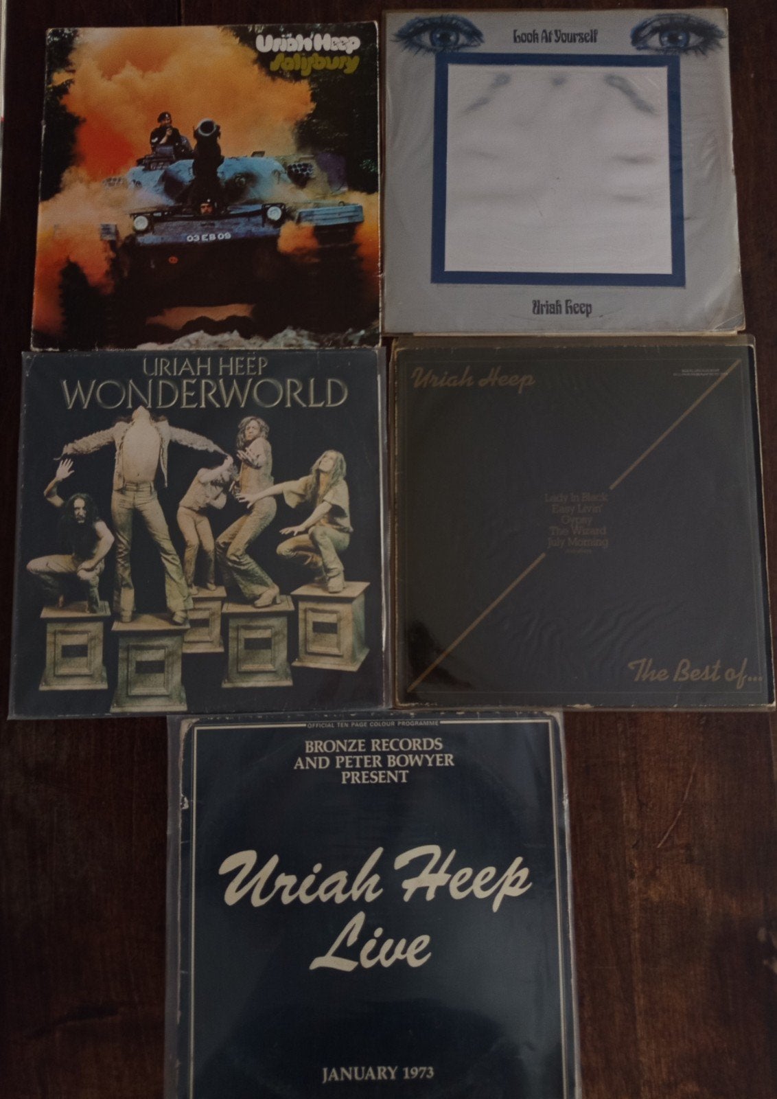 Setje LPs: verzameling van 5 Uriah Heep vinyl platen, Ophalen of Verzenden, Zo goed als nieuw, 12 inch, Poprock