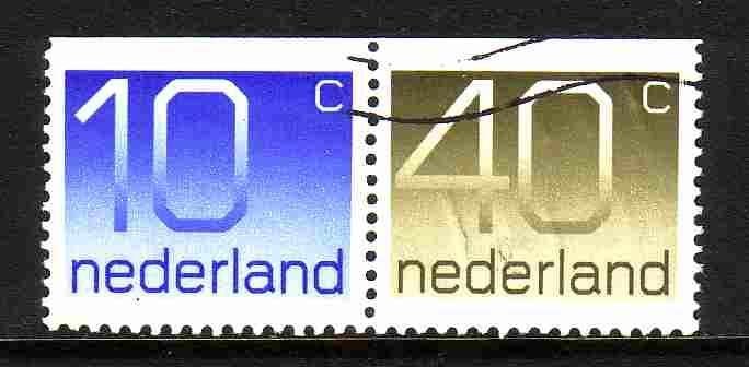 Nederland 1976 C131 Crouwel 10+40c-paar, Gest, Ophalen of Verzenden, Na 1940, Gestempeld