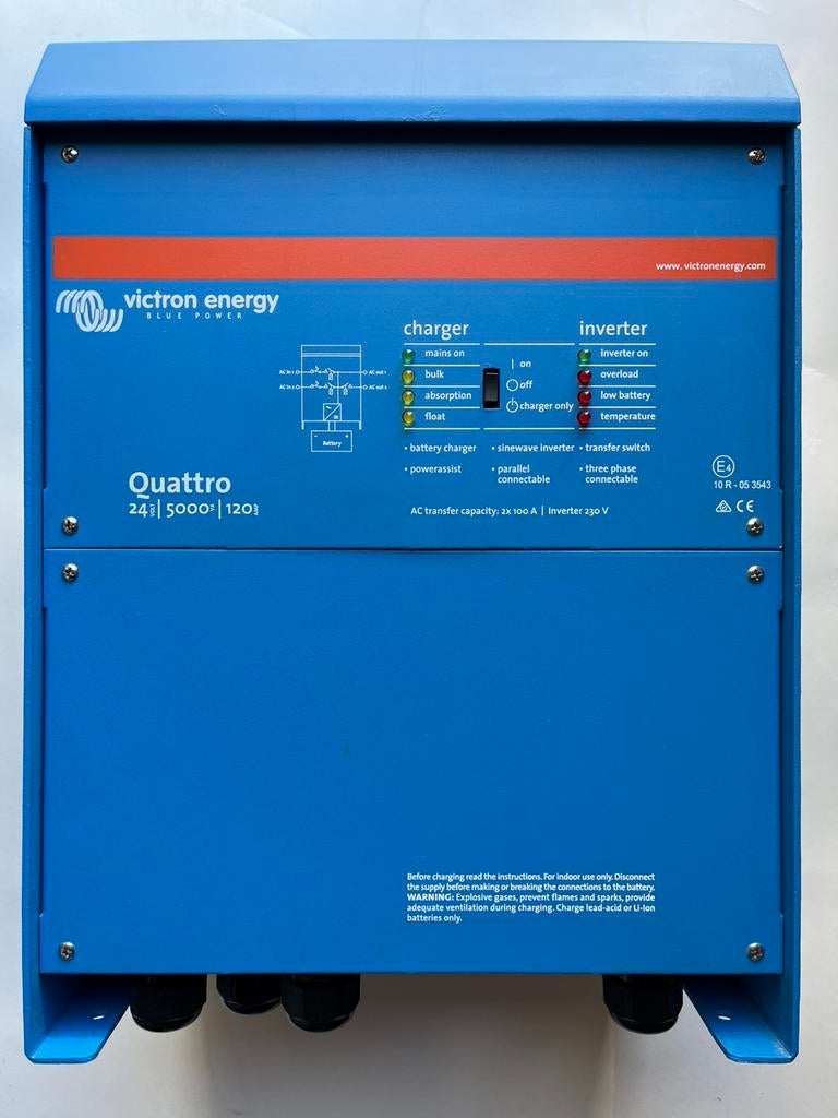 Victron Quattro 24/5000-120, Ophalen, Zo goed als nieuw, Kabel of Apparatuur