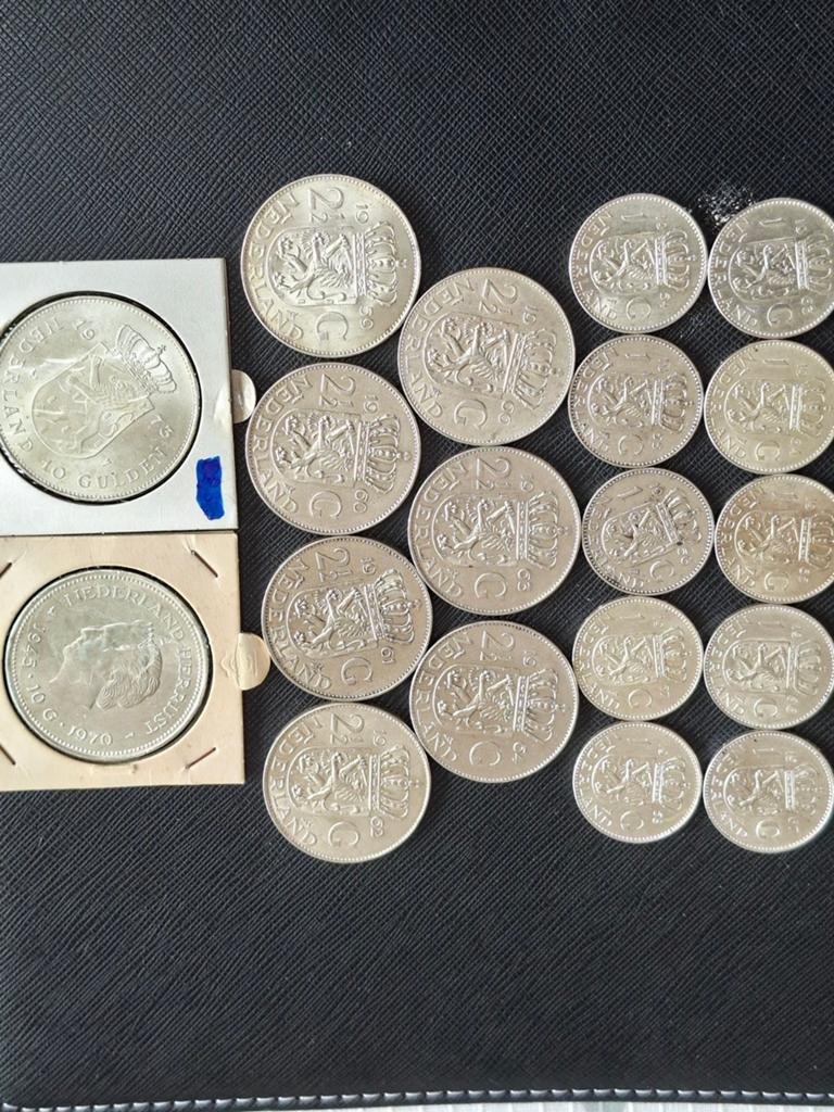 Zilveren munten Juliana, voor de spotprijs zilver €375, Postzegels en Munten, Munten | Nederland, Ophalen of Verzenden, Koningin Juliana