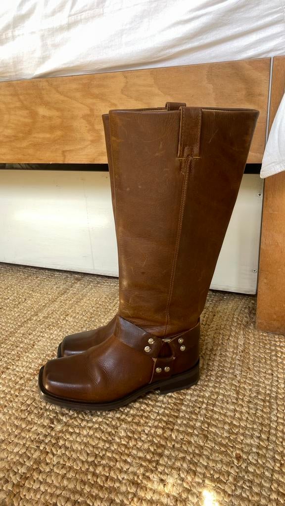 Dysfunctional - brown biker boots | bruin, Ophalen of Verzenden, Zo goed als nieuw, Zwart