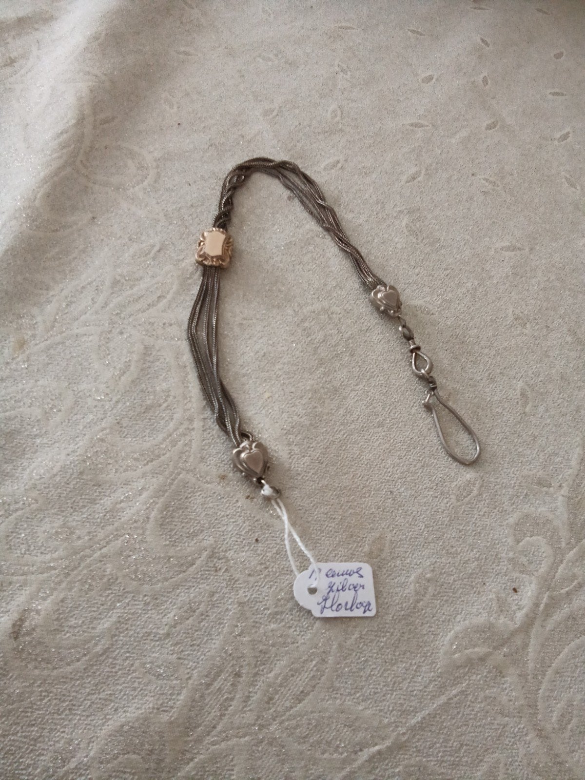 zilveren antieke horloge collier., Ophalen of Verzenden, Gebruikt
