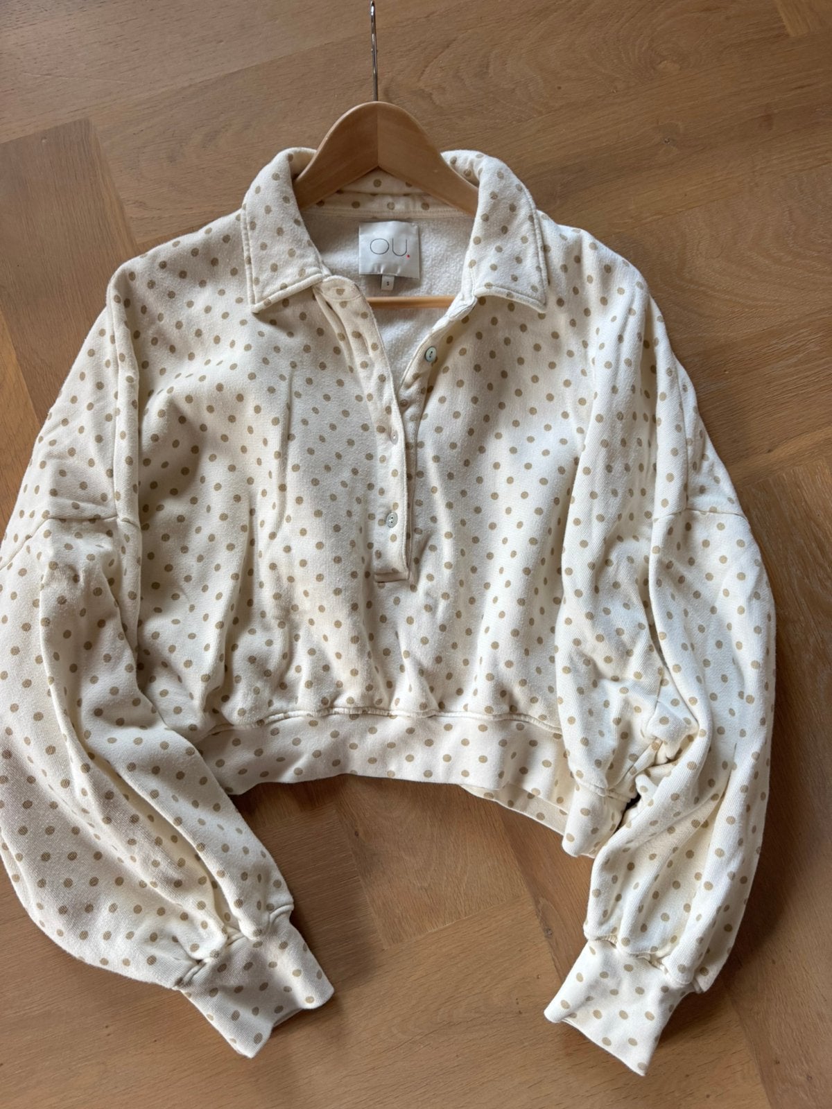Polo sweat van Ou Boutique, Ophalen of Verzenden, Zo goed als nieuw, Maat 36 (S), Beige