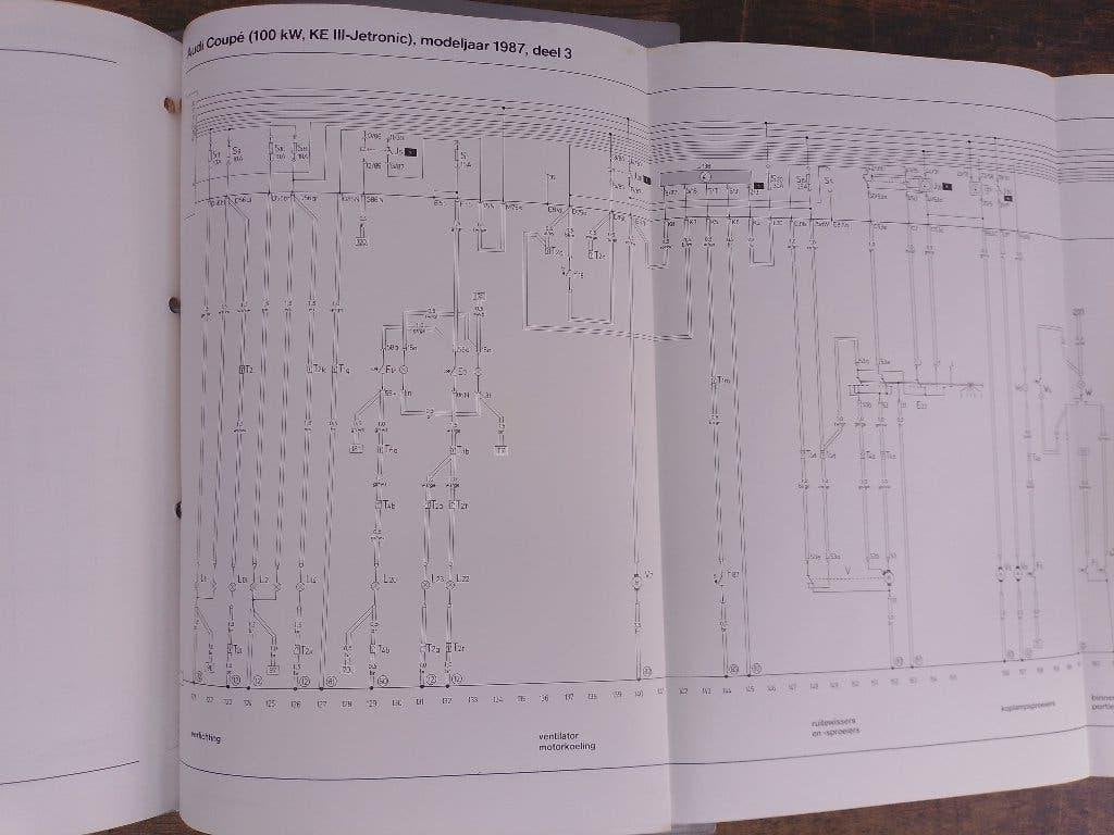 Audi 80 + Coupé 1985-87 dealer werkplaatsboek Stroomschema's, Verzenden, Gelezen, Audi