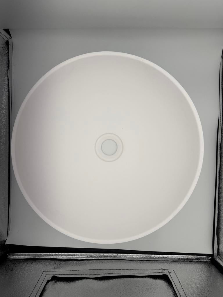 Waskom  stone solid rond mat wit - Showroom uitverkoop!, Ophalen, Steen, Info@kinedo.nl, Kinedo