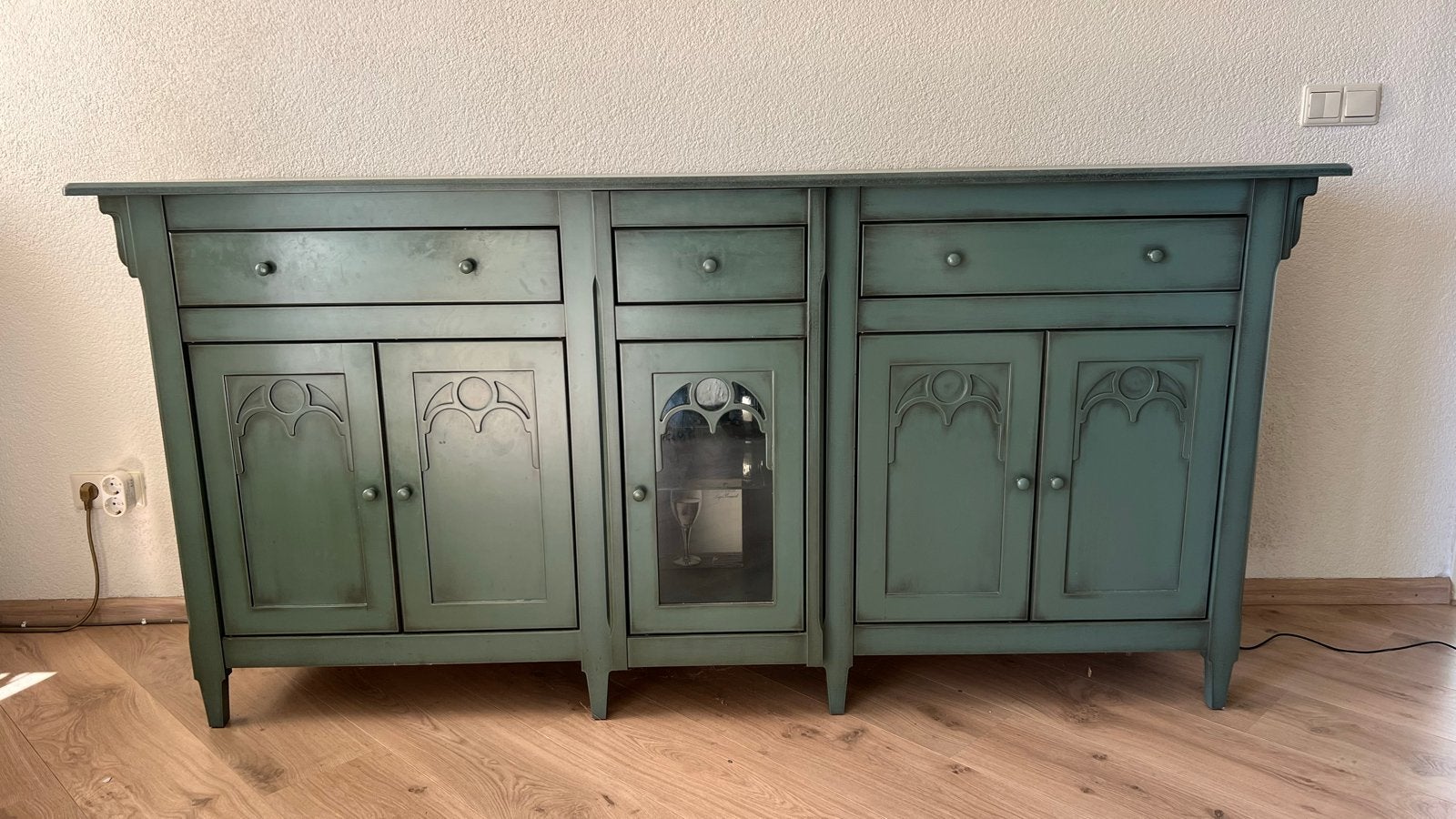 Set van 2 dressoirs: groot en klein - apart te koop, Ophalen, Gebruikt, 150 tot 200 cm, Met lade(s)
