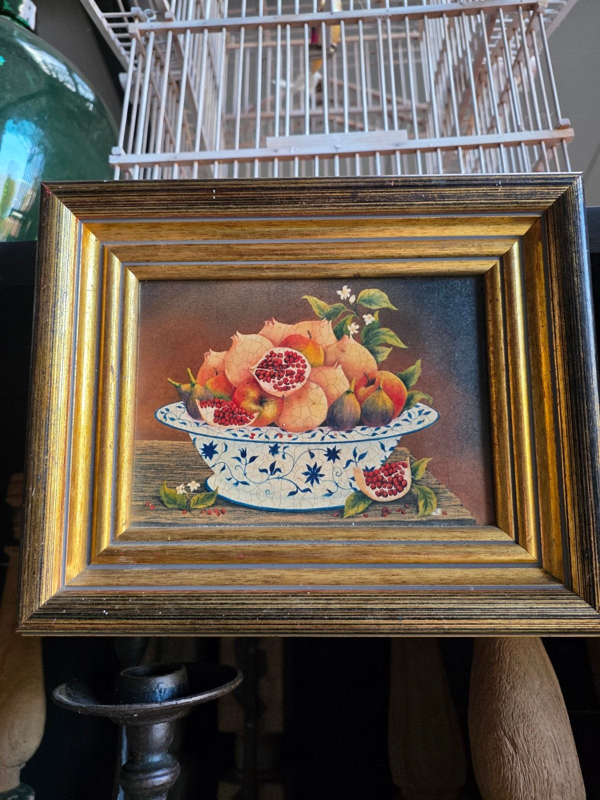 brocante stilleven ingelijst, Ophalen of Verzenden