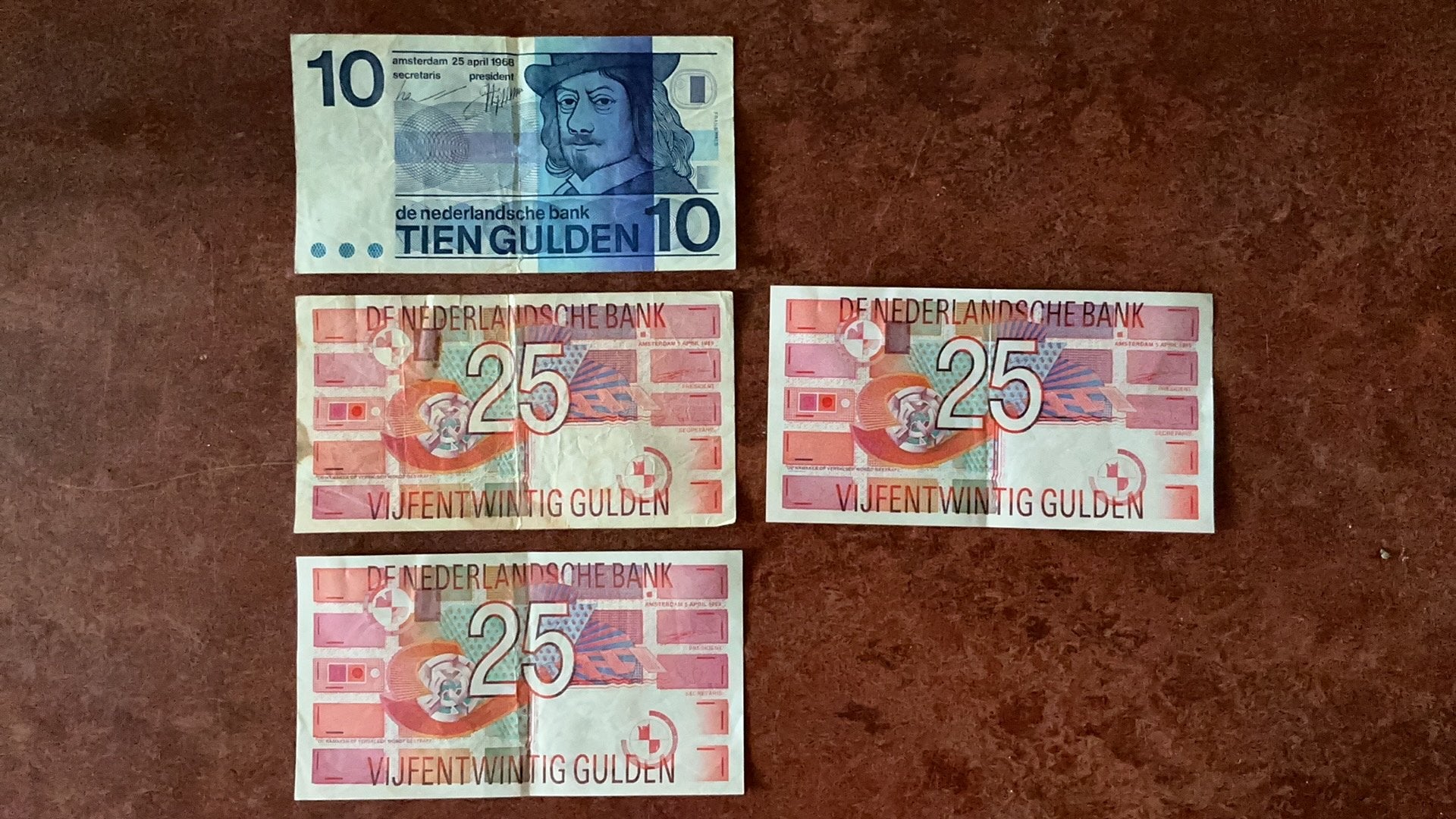 Gulden biljetten, samen of apart, bieden, Verzenden, 25 gulden, Los biljet