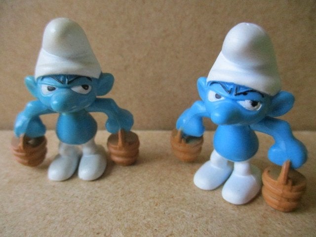 adv10804 smurfen poppetje 28, Verzamelen, Ophalen, Smurfen, Gebruikt, Beeldje of Figuurtje