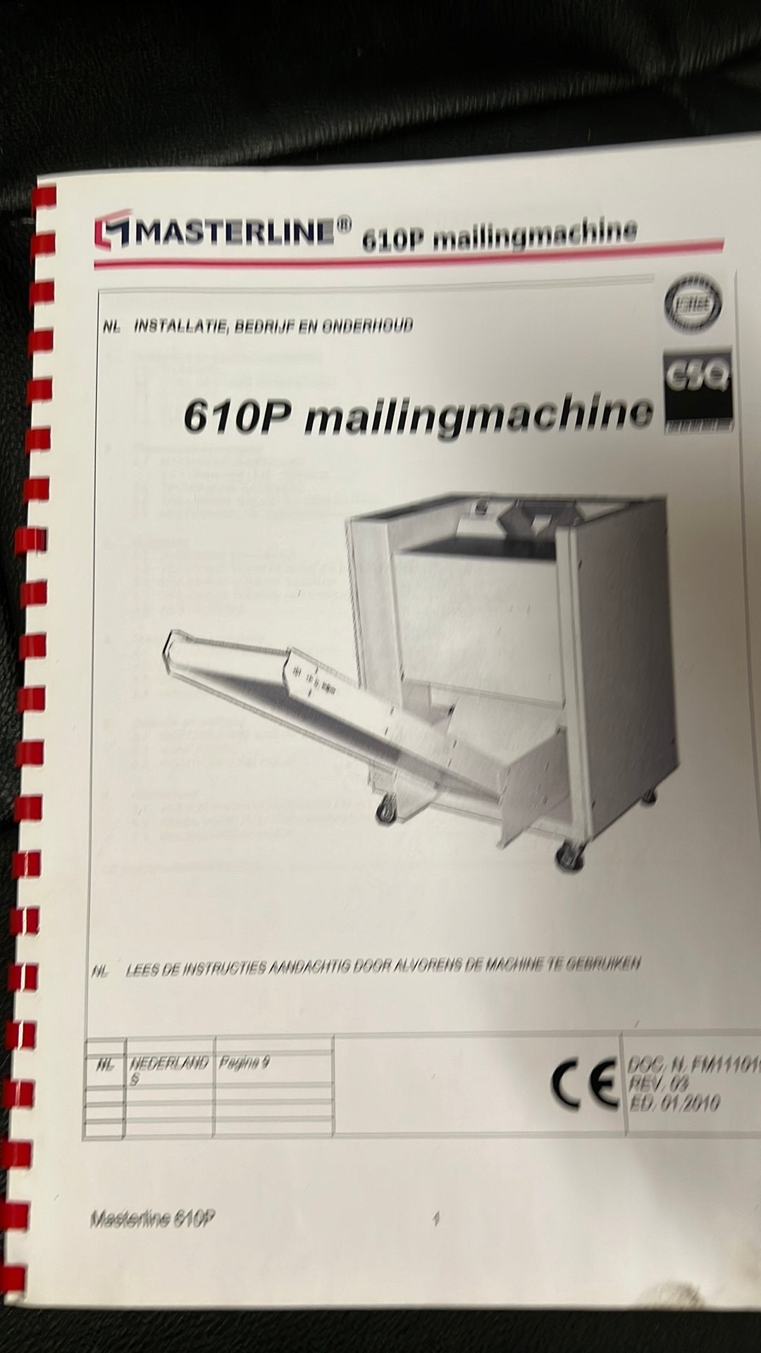 post inpakmachine 610P Mailingmachine, Ophalen