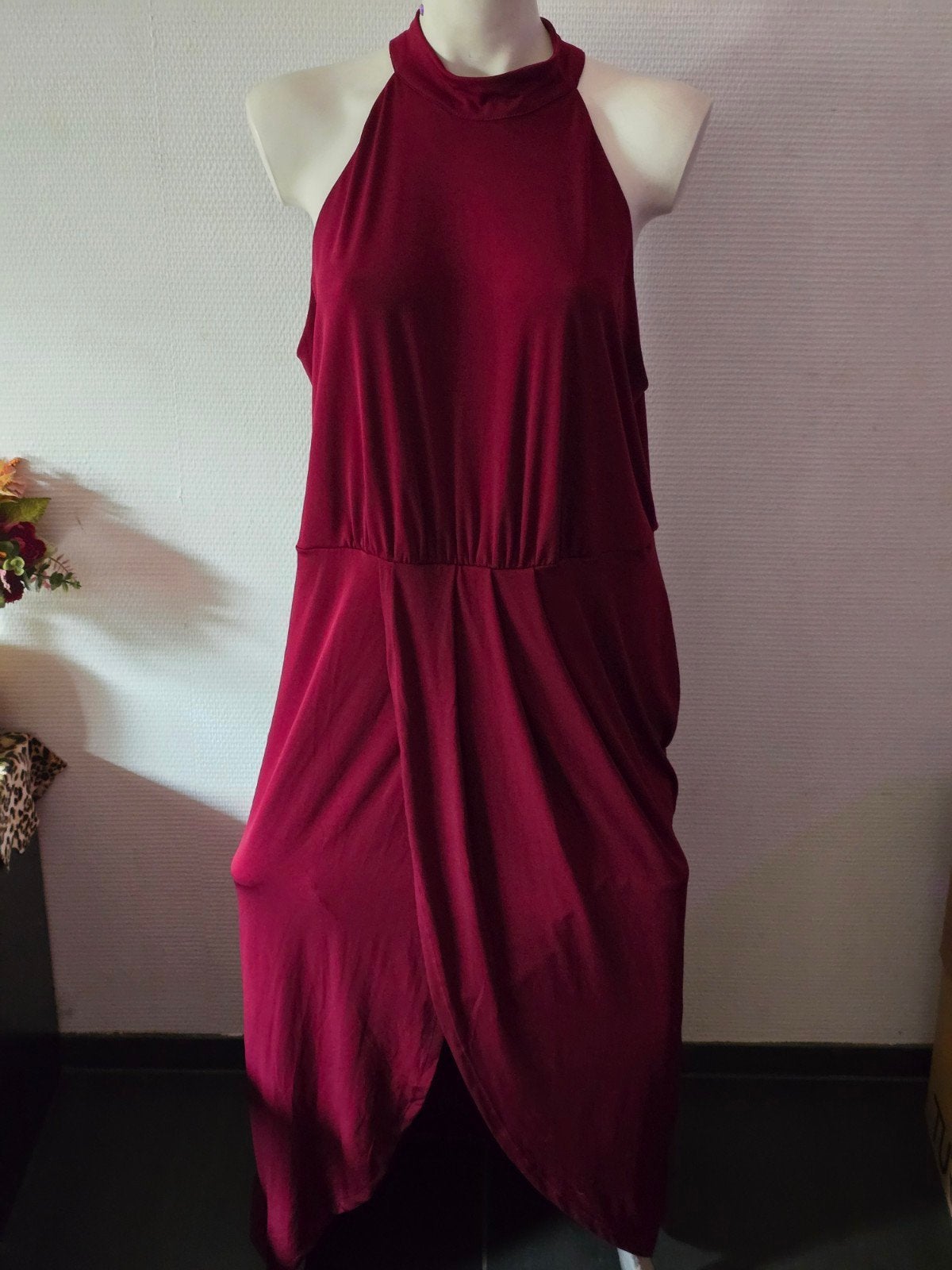 Bodyflirt Boutique Bordeauxrode Jurk Maat 48/50 (XL), Maat 46/48 (XL) of groter, Ophalen of Verzenden, Zo goed als nieuw, Bodyflirt Boutique